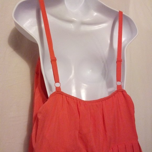Torrid Orange Chiffon Crochet Inset Pleated Maxi Dress - Picture 10 of 10